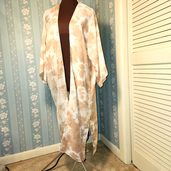 Boho Tie Dye Kimono Duster - Picture 1 of 5
